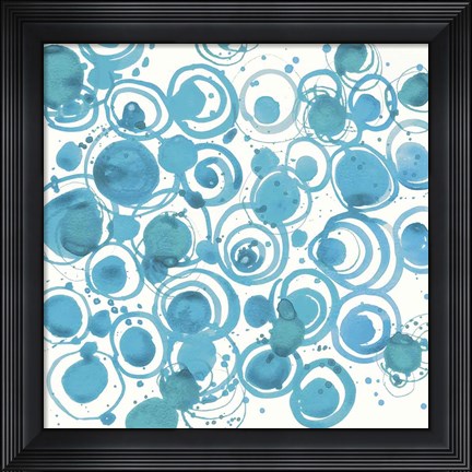 Framed Dizzy Soft Blue Crop Print