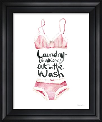 Framed Lingerie Laundry I Print