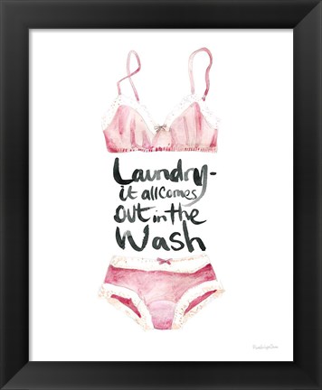 Framed Lingerie Laundry I Print