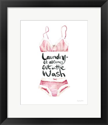 Framed Lingerie Laundry I Print