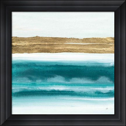 Framed Gold Emerald III Print