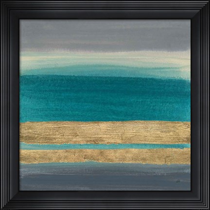 Framed Gold Emerald I Print