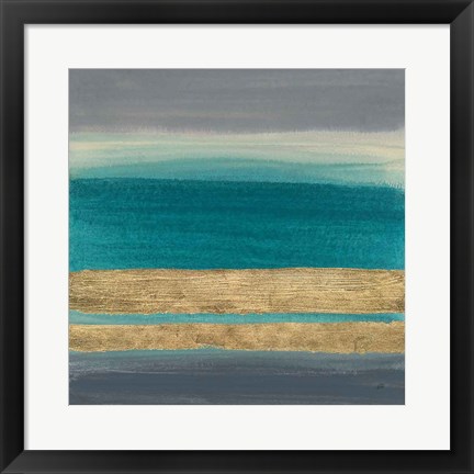 Framed Gold Emerald I Print
