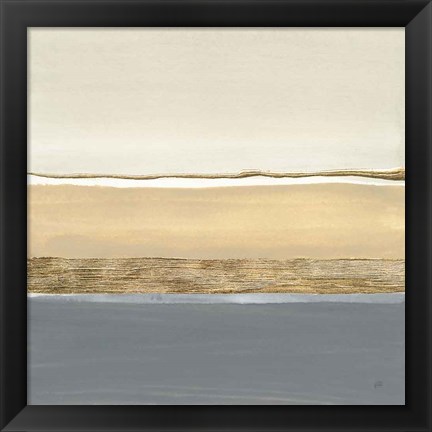 Framed Gold Strips II Print