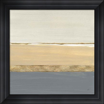 Framed Gold Strips I Print