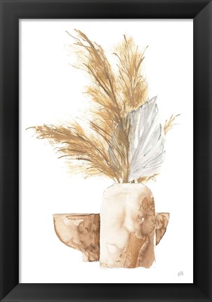Framed Vase Palm Leaf Print