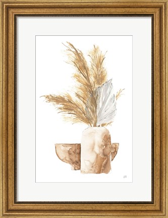Framed Vase Palm Leaf Print