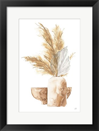 Framed Vase Palm Leaf Print