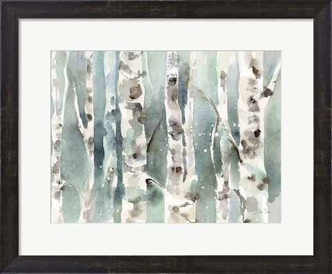 Framed Winter Birches Print