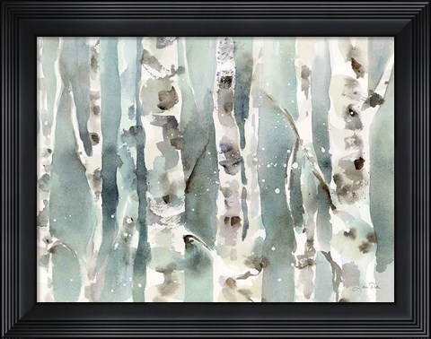Framed Winter Birches Print