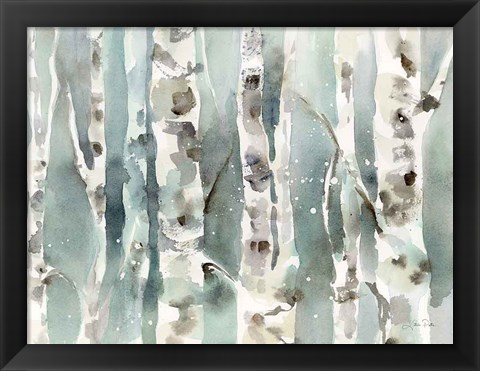 Framed Winter Birches Print