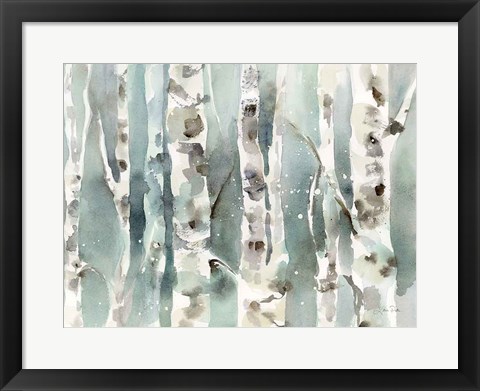 Framed Winter Birches Print