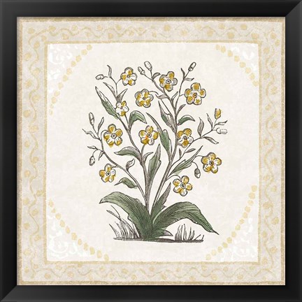Framed Batik Flowers I Print
