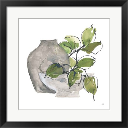 Framed Two Vases II Print