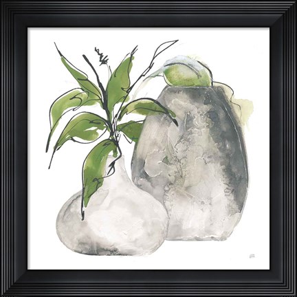 Framed Two Vases I Print