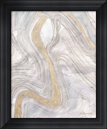 Framed Shimmering Water III Neutral Print