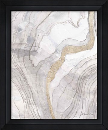 Framed Shimmering Water II Neutral Print
