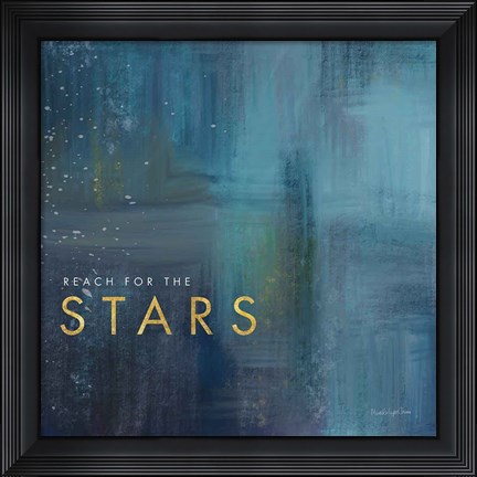 Framed Stars Gold Print
