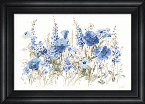 Framed Wildflowers in Bloom I Blue Print