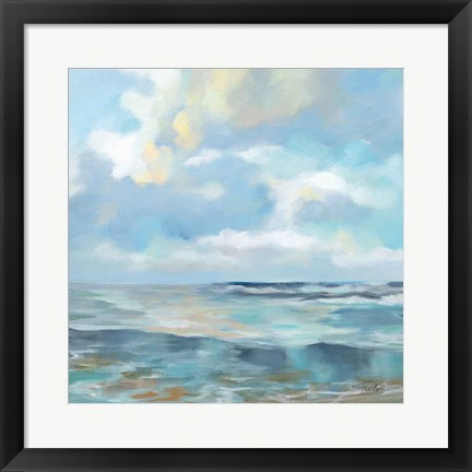 Framed Summer Clouds Light Sq Print