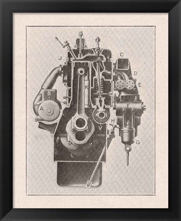 Framed French Engine I Print