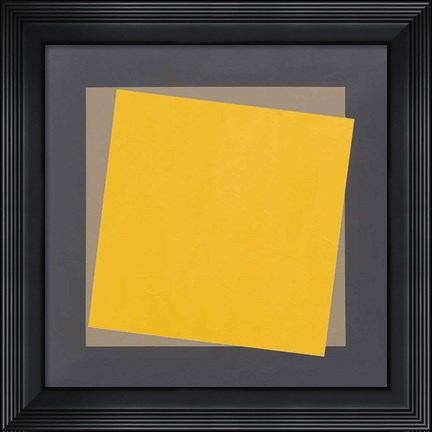 Framed Geo Natural Core Yellow Print