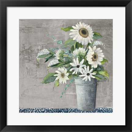 Framed Late Summer Bouquet II Rustic Print