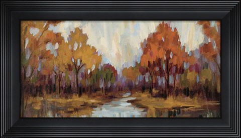 Framed Fall Aquarelle Purple Crop Print