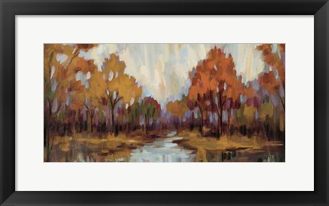 Framed Fall Aquarelle Purple Crop Print