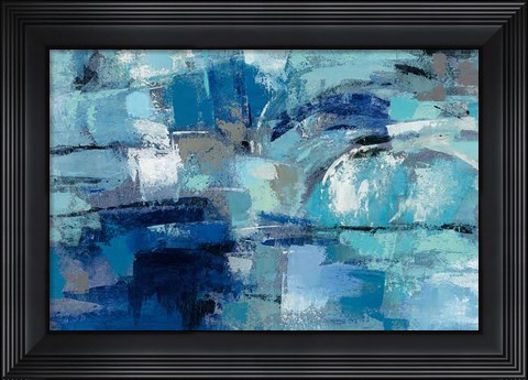 Framed Blue Ultramarine Waves Print