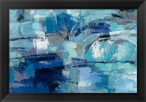 Framed Blue Ultramarine Waves Print