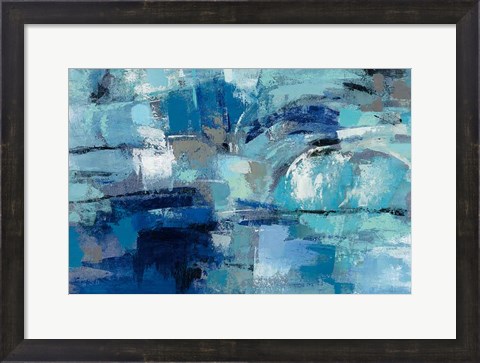 Framed Blue Ultramarine Waves Print