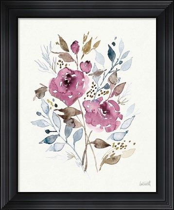 Framed Soft Bouquet IV Print