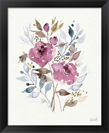 Framed Soft Bouquet IV Print