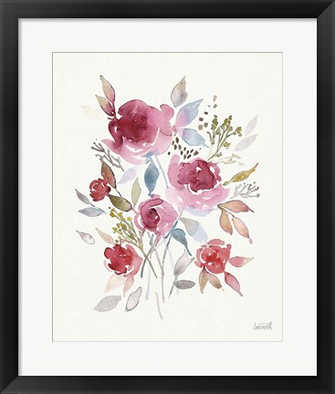 Framed Soft Bouquet III Print