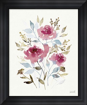 Framed Soft Bouquet II Print