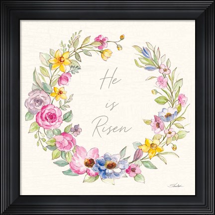 Framed Happy Easter IV Risen Print