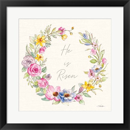 Framed Happy Easter IV Risen Print