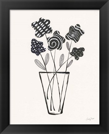 Framed Modern Floral II Print