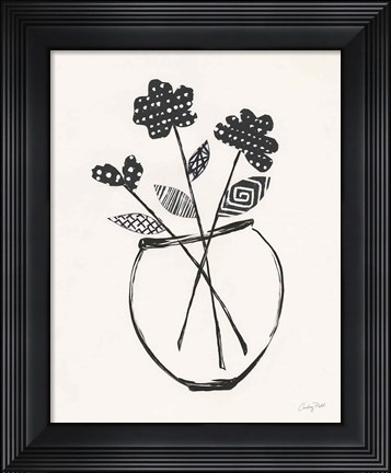 Framed Modern Floral I Print