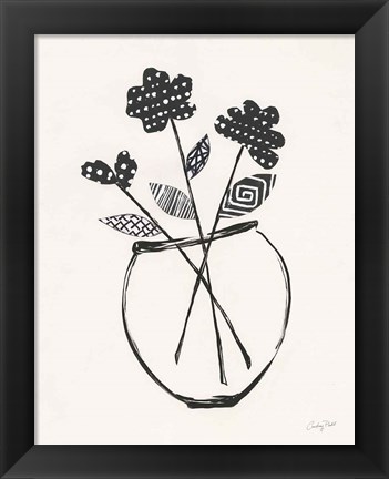 Framed Modern Floral I Print