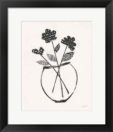 Framed Modern Floral I Print