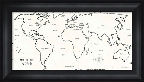 Framed Sketch Map II Print