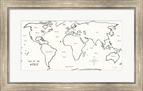 Framed Sketch Map II Print