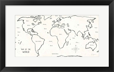 Framed Sketch Map II Print