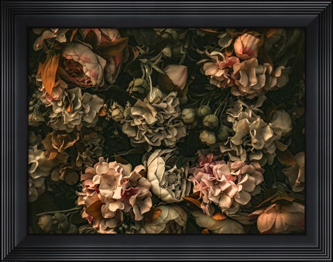 Framed Dark Floral Arrangement Print