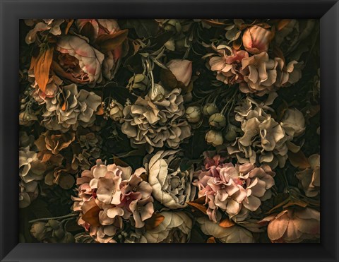 Framed Dark Floral Arrangement Print