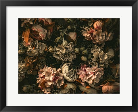 Framed Dark Floral Arrangement Print