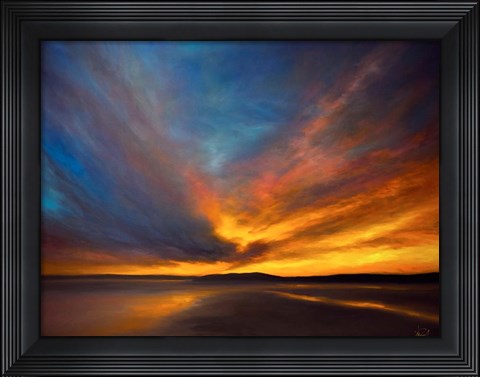Framed Island Silhouette Print