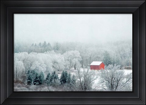 Framed Red Barn Print